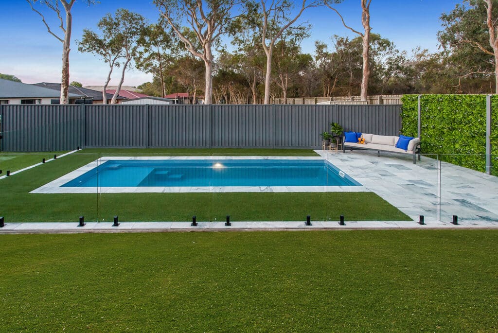 Professional pool company services in Inez, TX backyard